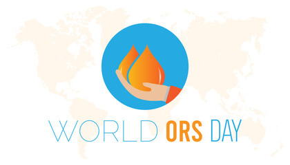 World ORS day every year in July. Template for background, banner, card, poster with text inscription.