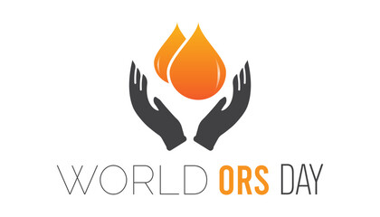 World ORS day every year in July. Template for background, banner, card, poster with text inscription.