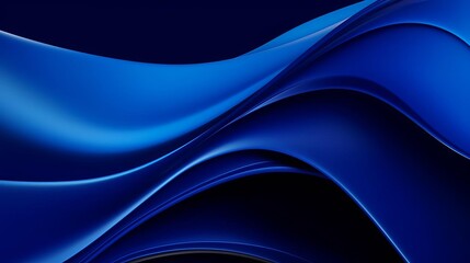 Abstract blue waves background in dark tones. Modern design suitable for various creative projects, presentations, and digital art.