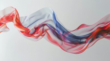 American wave flag in motion, isolated white background, dramatic studio lighting highlighting the fabric's texture