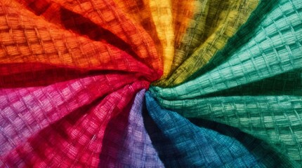 Multicolored Fabric Background with a Wool, Tricot Texture