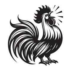 Rooster silhouette