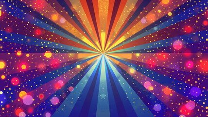 Pop art concept background. Fashion laser show background retro comic style. Birthday Wedding Celebration background.