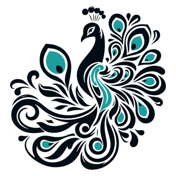 recommend clip art: Peacock silhouette