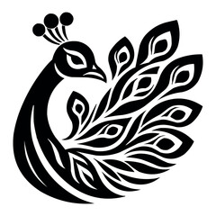 Obraz premium Peacock silhouette