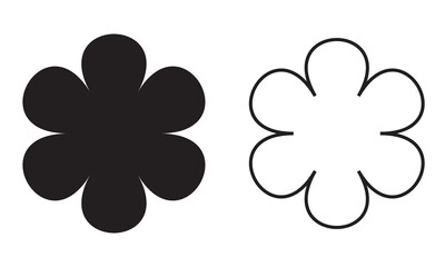 Fototapeta premium Flower icon. Flowers elements collection. Flower plant, floral garren icons collection. isolated on white background. Vector illustration. EPS 10/AI