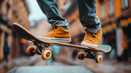 Skateboarder s intense jump expression at summer olympics embodies competitive spirit
