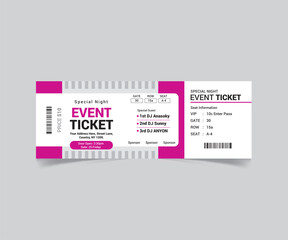 Event Ticket Simple and Creative Design 