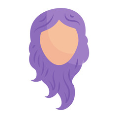 Hair Transplant concept, Follicular Unit Extraction or Artificial Wig vector flat design, plastic surgeon Symbol,  body contouring Sign, Beauty treatment stock illustration