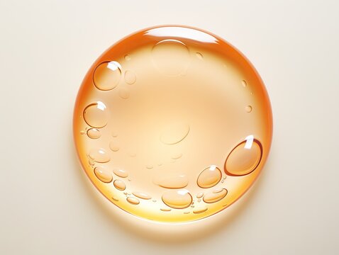 Fototapeta Ethereal Elegance: Stock Photo of Ovum with Bubbles Floating in Water