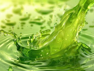 Functional Elegance: Aloe Leaf Extract in Green Liquid Form, Emphasizing Utility with a Touch of Moistness