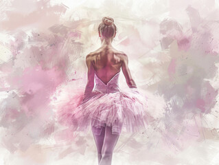 elegant ballerina tutu girl