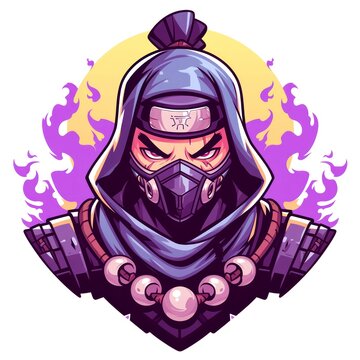 recommend clip art: illustration art of shinobi isolated on white background