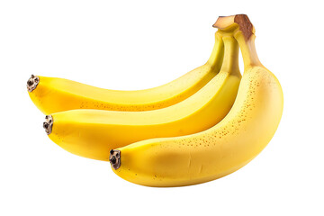 Vibrant Yellow Bananas Isolated - High-Quality Transparent Background for Easy Integration