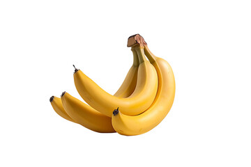 Fresh and Ripe Bananas on Transparent Background - Ideal for Healthy Eating Concepts