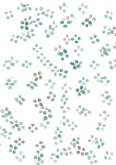 渋い緑の可愛い小花のシームレスパターン