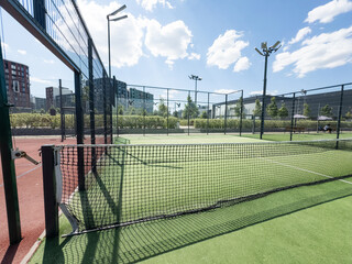 Sports field tennis and paddle court outdoors