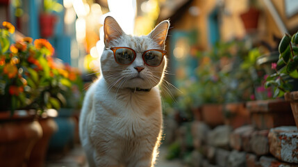 cat wearing sunglasses