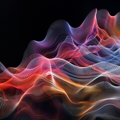 Obraz premium visualization of fractal waves