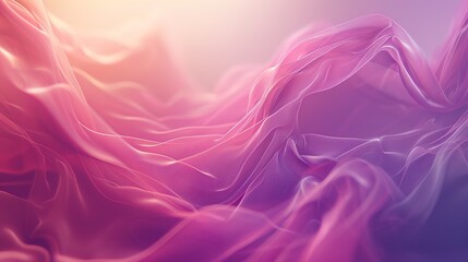 Obraz premium Ethereal Emanations: 3D Digital Waves in Pink and Purple