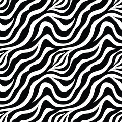 Zebra seamless skin pattern. Vector texture background.