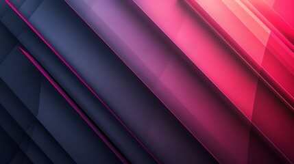 Obraz premium Abstract geometric background with diagonal stripes in vibrant shades of pink, purple, and blue, creating a modern and dynamic design.