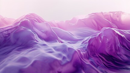 Fototapeta premium Ethereal Emanations: 3D Digital Waves in Pink and Purple