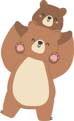 Fathers day bear and baby bear