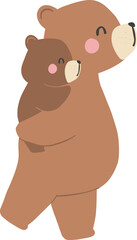 Fathers day bear and baby bear