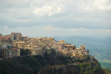 Obraz premium Old city of Enna, Sicily, Italy
