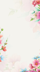 digital wedding invitation floral background template