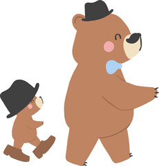 Fathers day bear and baby bear