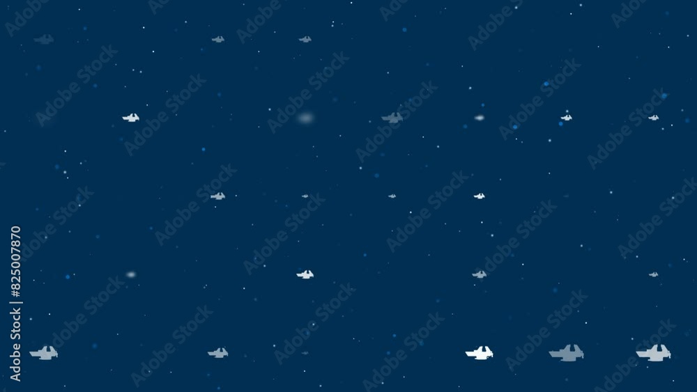 Poster template animation of evenly spaced vise symbols of different sizes and opacity. animation of transp