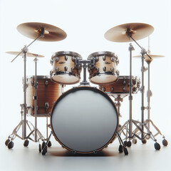 Obraz na płótnie Canvas a modern Drum Kit -for many styles of music-on a white background