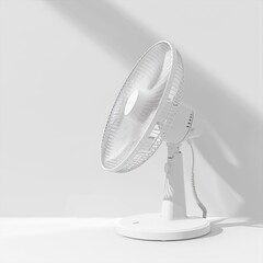 Electric fan with white background