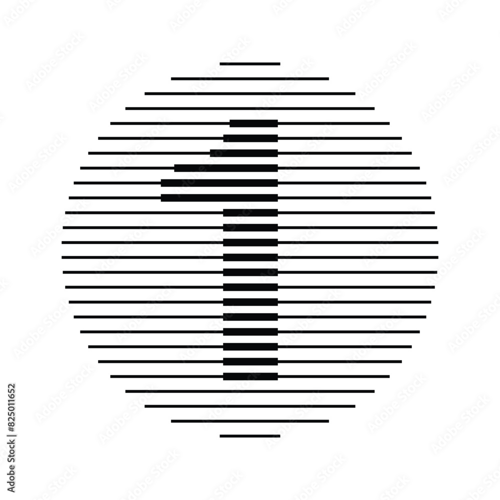 Poster number 1 logo icon with circle shape line pattern