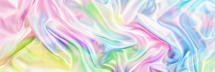 Silk fabric and rainbow tints
