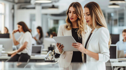 Businesswomen in office.