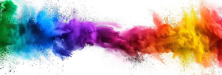 Obraz premium bomba de colores. humo, arcoíris 