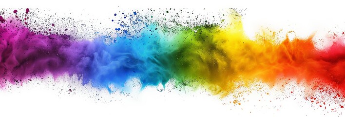 bomba de colores. humo, arcoíris 