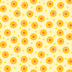 seamless sun pattern background. Sun seamless pattern. sun icon seamless pattern background. Seamless sunshine pattern. Seamless abstract pattern with sun.
