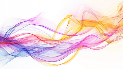 Colorful Abstract Waves, Generative AI Illustration