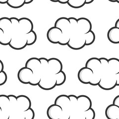 clouds seamless pattern. cartoon clouds pattern for kids. cartoon fluffy clouds seamless pattern background. clouds vector illustration pattern.