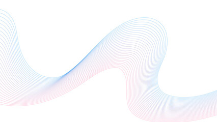 Fototapeta premium Abstract colorful blue, pink blend wave lines on transparent background. Abstract frequency sound wave lines and technology curve lines background. Design used for banner, template, science, business 