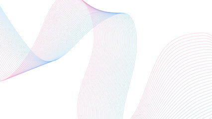 Abstract colorful blue, pink blend wave lines on transparent background. Abstract frequency sound wave lines and technology curve lines background. Design used for banner, template, science, business 