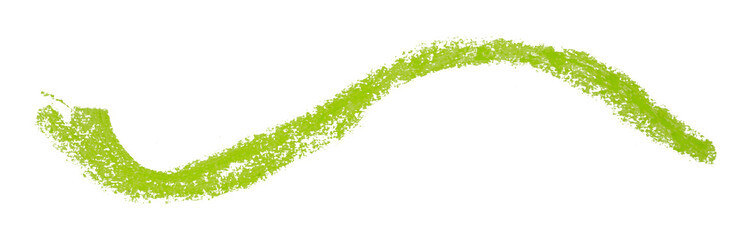 green pencil strokes isolated on transparent background