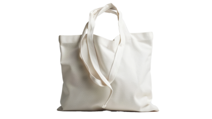 White tote bag isolated on white background