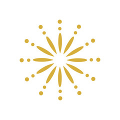 Mid-Autumn Festival golden fireworks decoration vector material