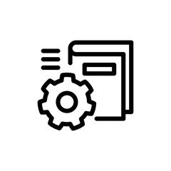 Technical documentation line icon. Editable stroke vector illustration