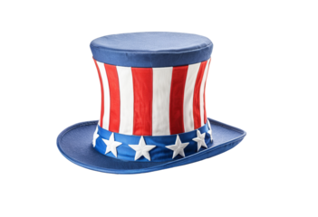 Classic American Hat: A Patriotic Symbol for the Fourth of July  isolated on transparent background PNG file
